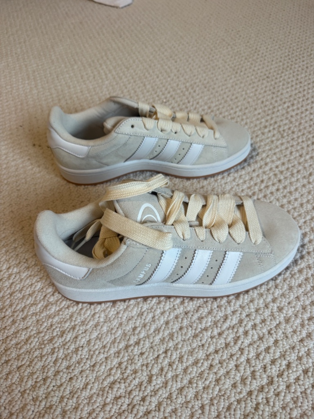 Adidas Campus 00s Sneakers in Wonder White and Cloud White